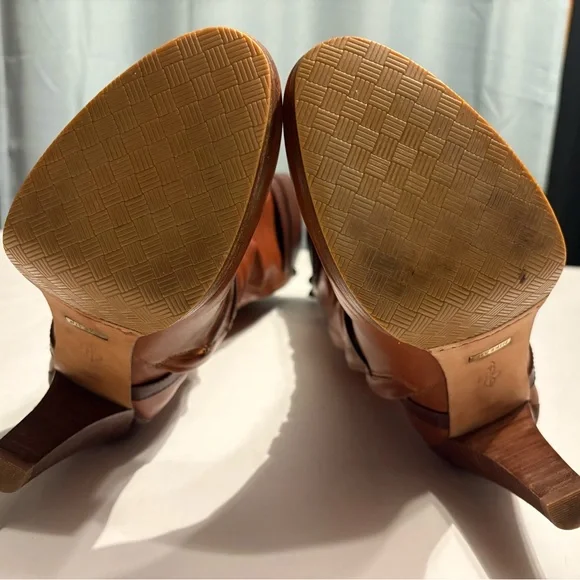 Cole Haan x Nike Air Poppy Bit Two-Tone Brown Heeled Leather Boots Size 9.5 - Picture 10 of 13